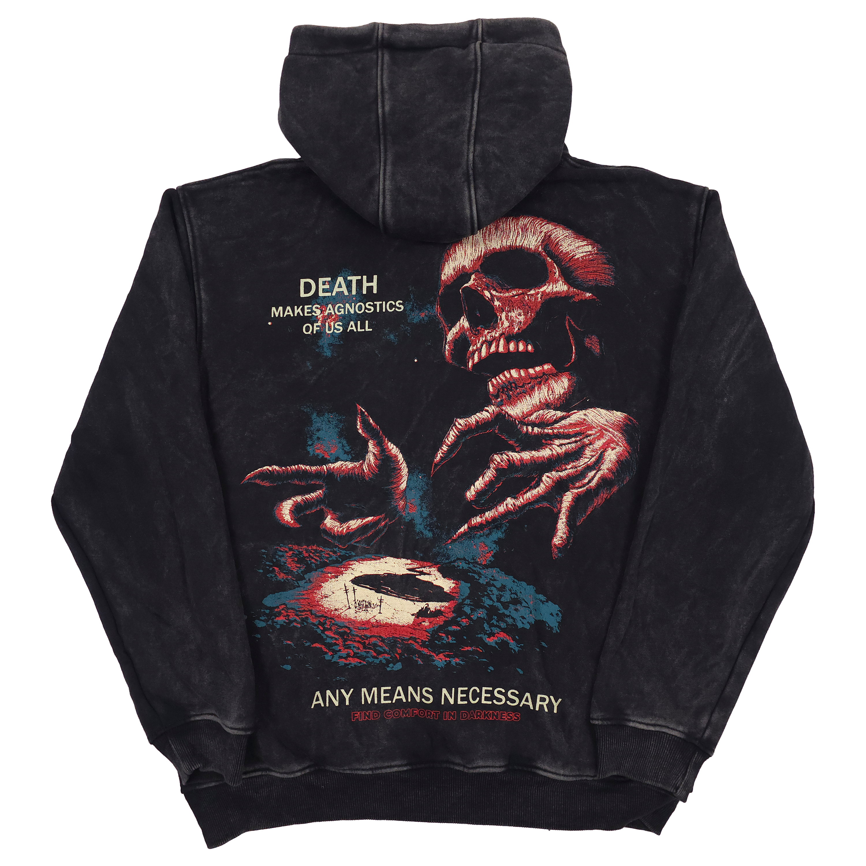 Agnostic Zip Up Hoodie Black