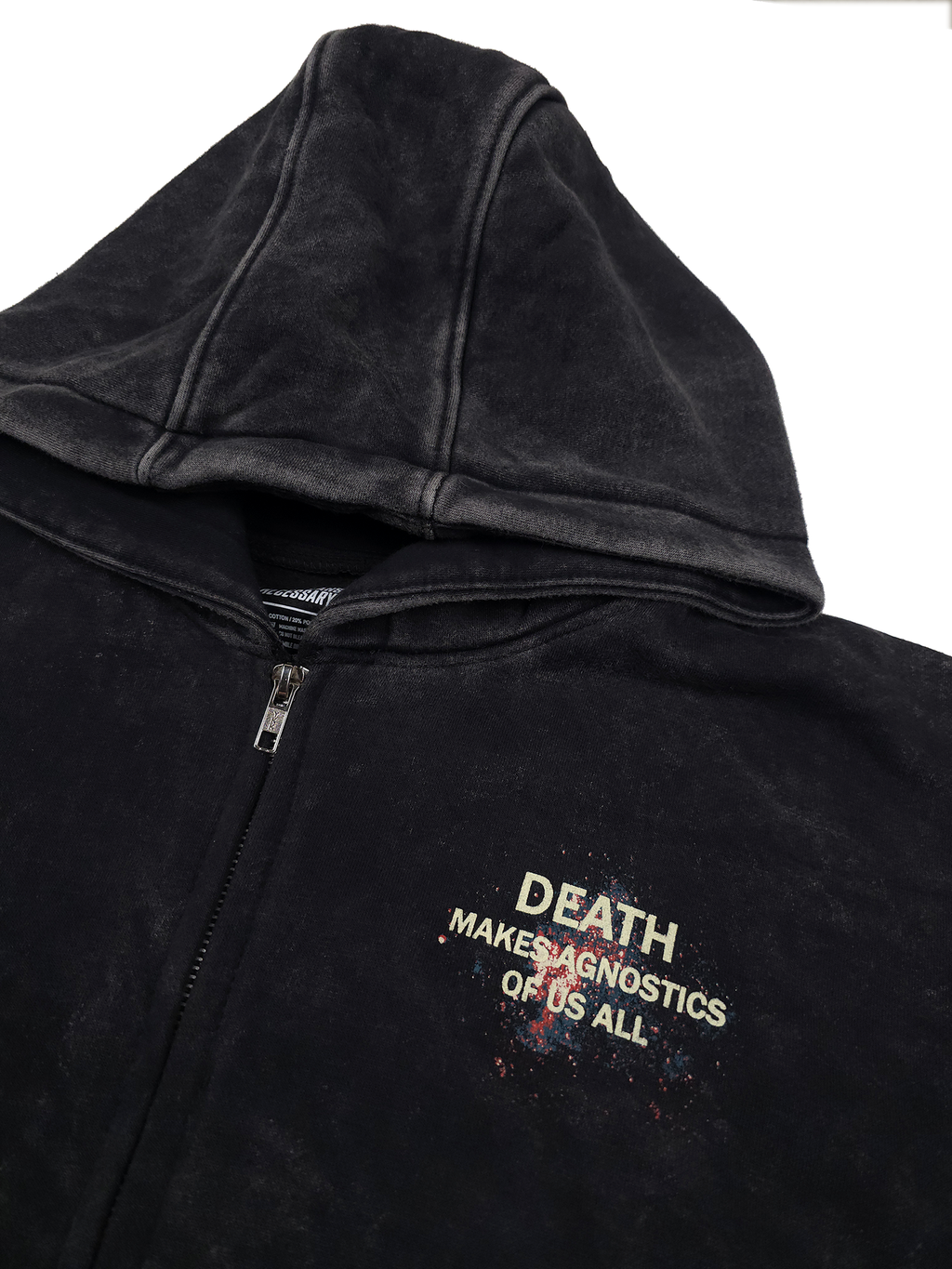 Agnostic Zip Up Hoodie Black