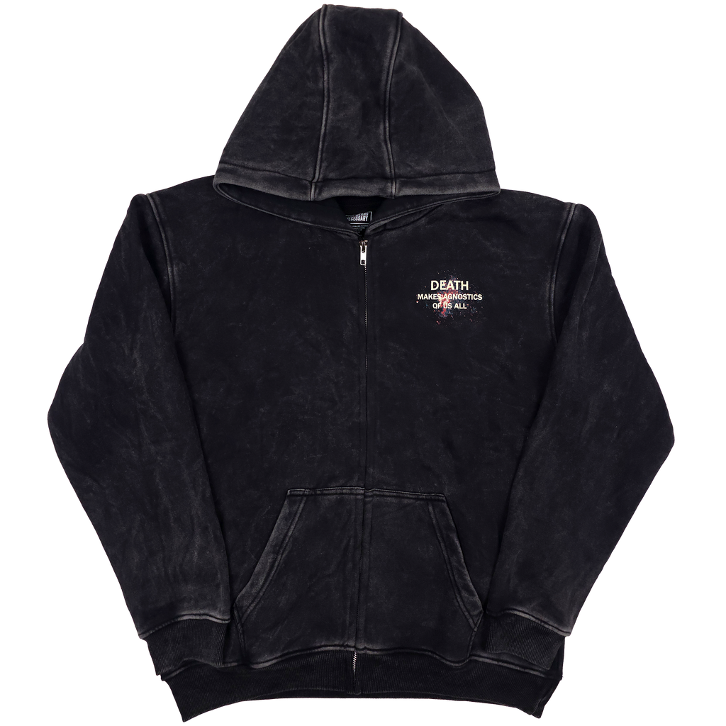 Agnostic Zip Up Hoodie Black