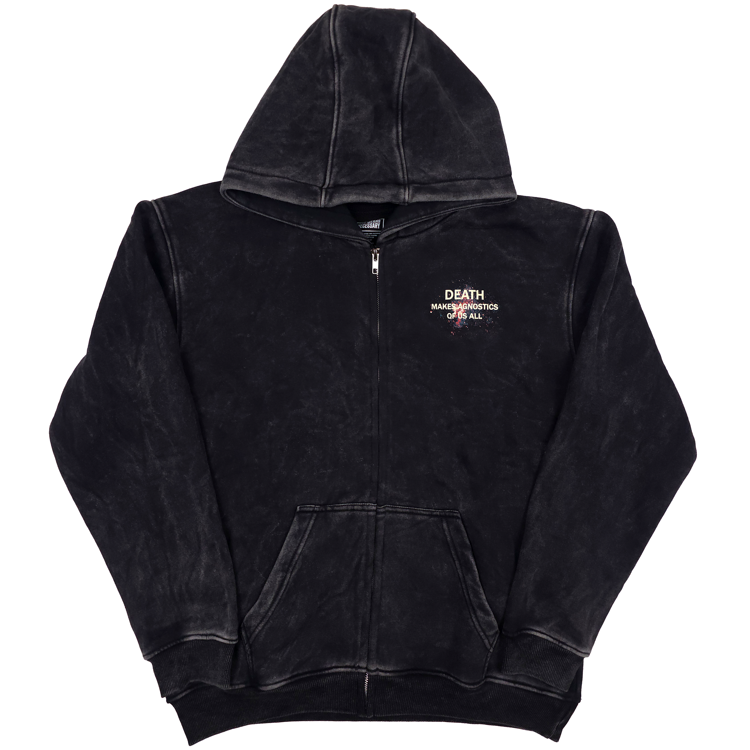 Agnostic Zip Up Hoodie Black