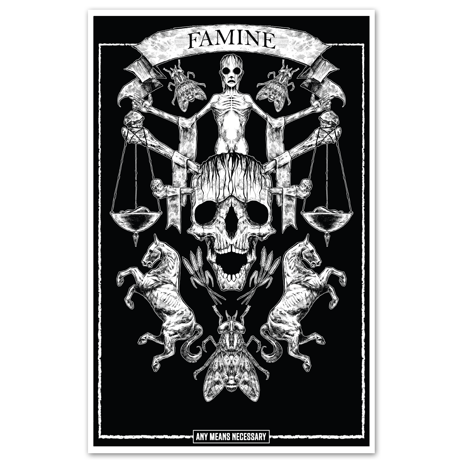 4 Horsemen Famine Print